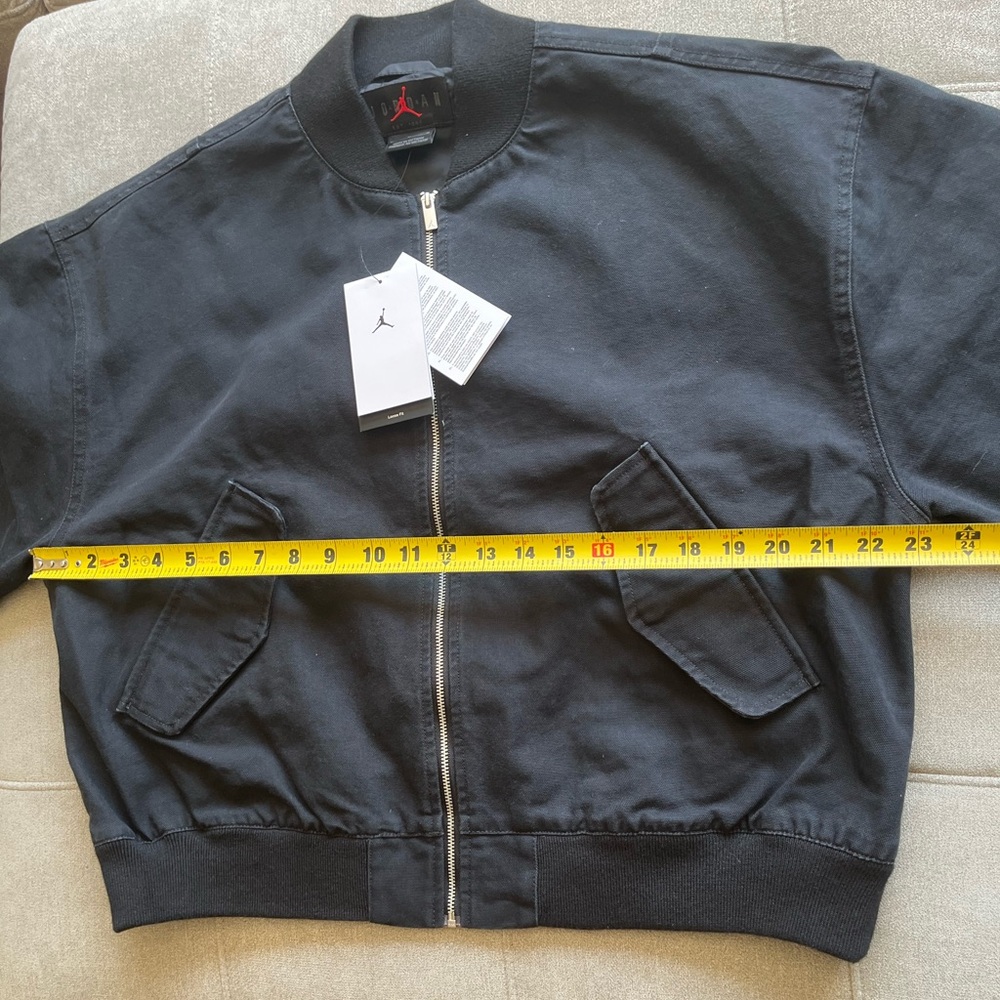 Nike Jordan Renegade Women's Canvas Jacket Black Medium - Picture 6 of 9